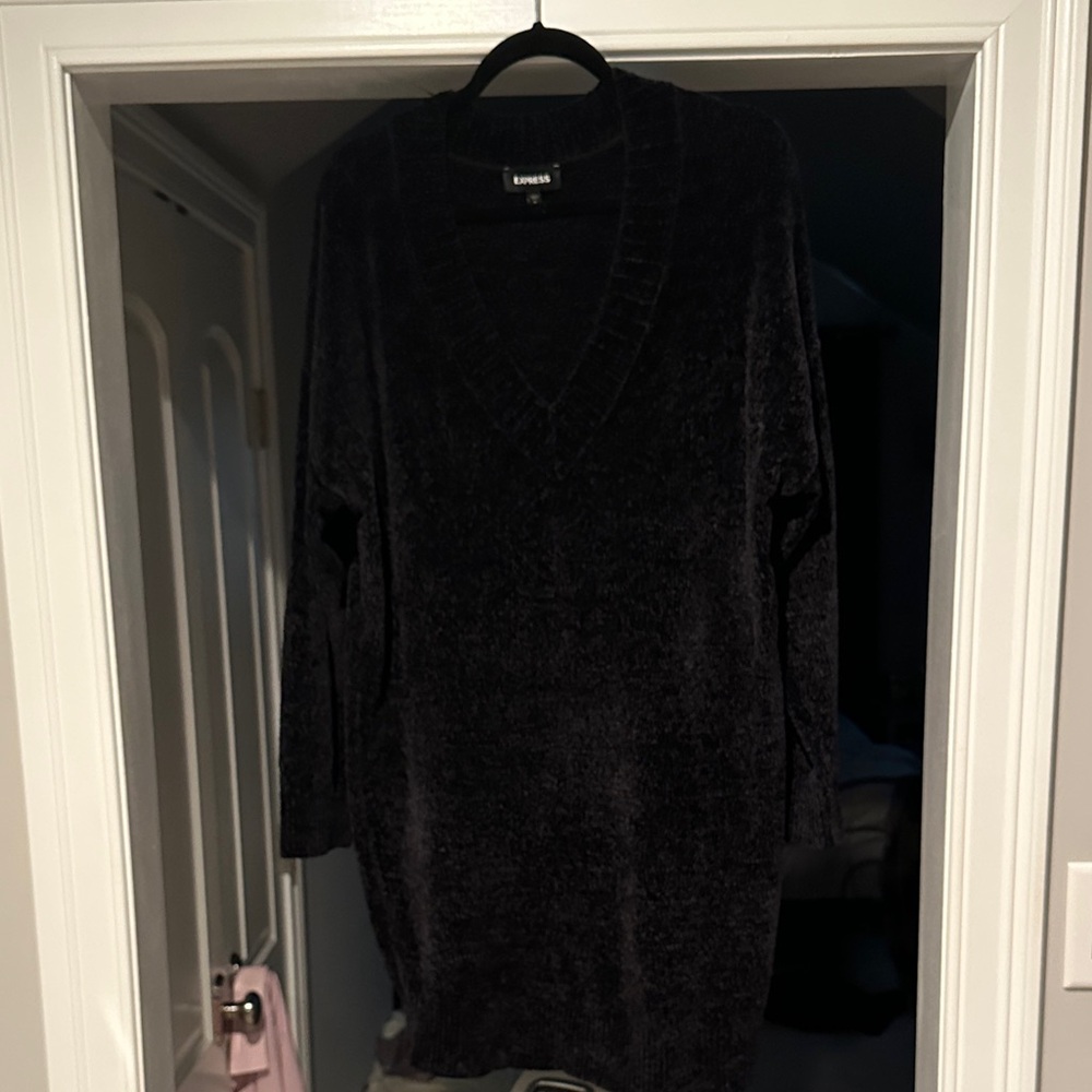 Express Black V-Neck Sweater